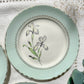 6 assiettes vintage en porcelaine française dépareillées – Jaune, vert, fleuri – Moulin des Loups - L'Amandinoise