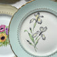 6 mismatched vintage French porcelain plates – Yellow, green, floral – Moulin des Loups - L'Amandinoise