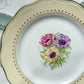 6 assiettes vintage en porcelaine française dépareillées – Jaune, vert, fleuri – Moulin des Loups - L'Amandinoise