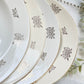 6 Assiettes creuses vintage en porcelaine DIGOIN & SARREGUEMINES France 1950 petites fleurs dorées