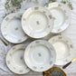 6 Assiettes creuses vintage en porcelaine DIGOIN & SARREGUEMINES France 1950 petites fleurs dorées