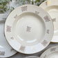 6 Assiettes creuses vintage en porcelaine DIGOIN & SARREGUEMINES France 1950 petites fleurs dorées