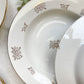 6 Assiettes creuses vintage en porcelaine DIGOIN & SARREGUEMINES France 1950 petites fleurs dorées
