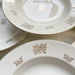 6 Assiettes creuses vintage en porcelaine DIGOIN & SARREGUEMINES France 1950 petites fleurs dorées