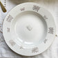 6 Assiettes creuses vintage en porcelaine DIGOIN & SARREGUEMINES France 1950 petites fleurs dorées