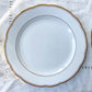 6 Assiettes plates vintage en porcelaine blanche et doré Kahla Gbr