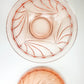 Bonbonnière vintage en verre rose Art déco 1950