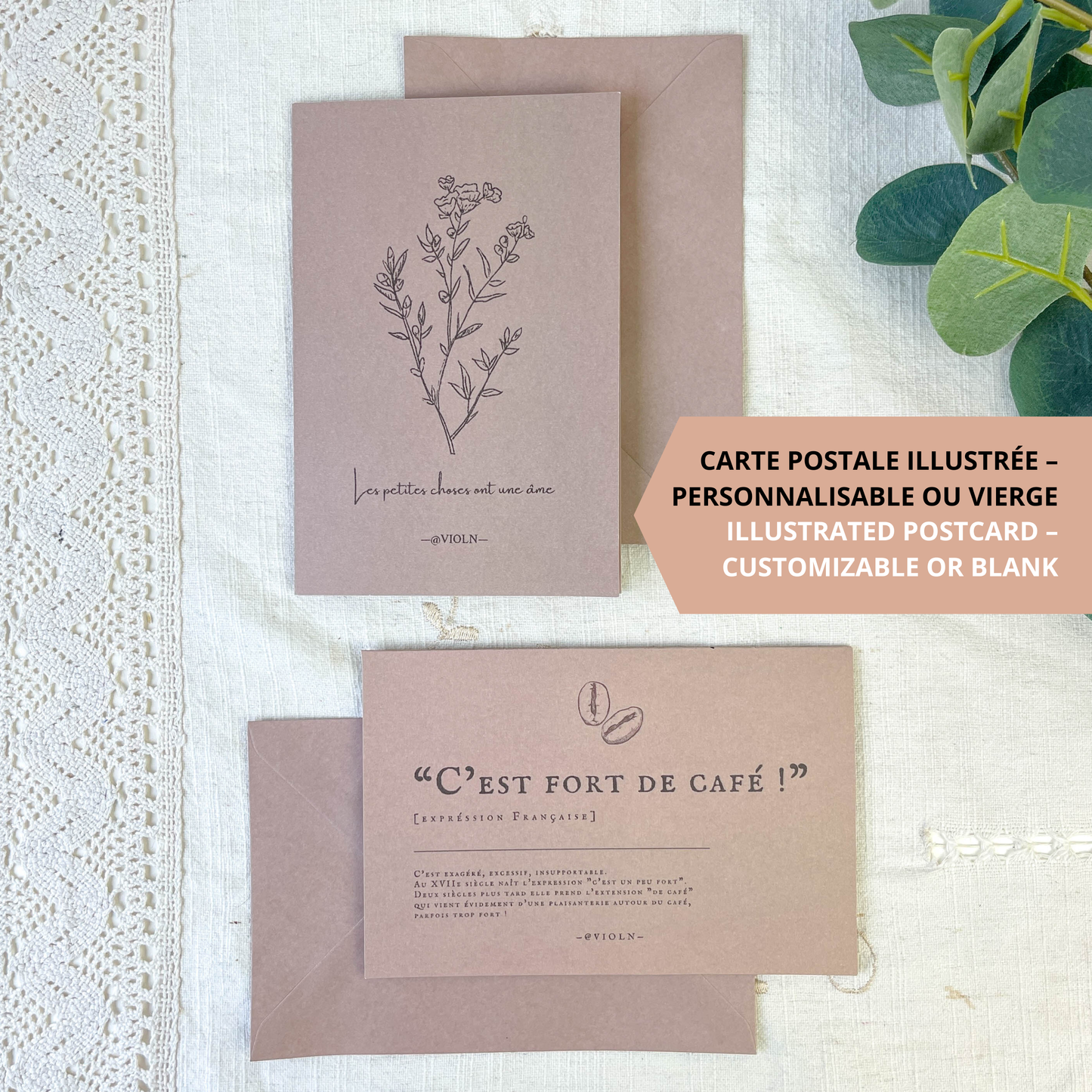 Box Vintage Mystère – Édition Limitée carte postale illustrées personnalisables