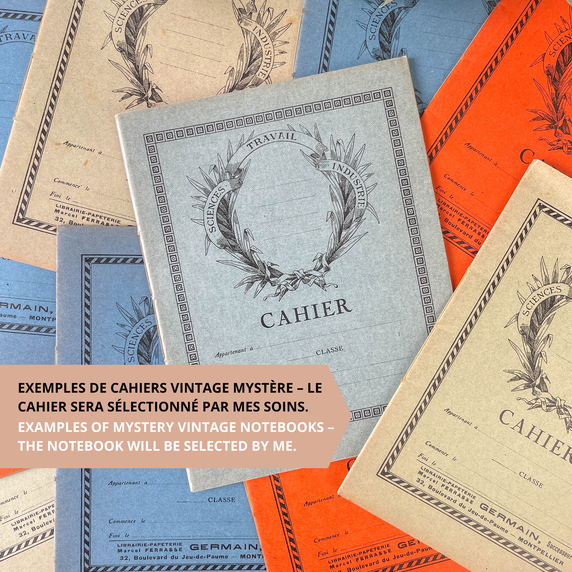 Box Mystère Vintage Ecole Buissonnière| Tasse Ancienne, Cahier brouillon vintage