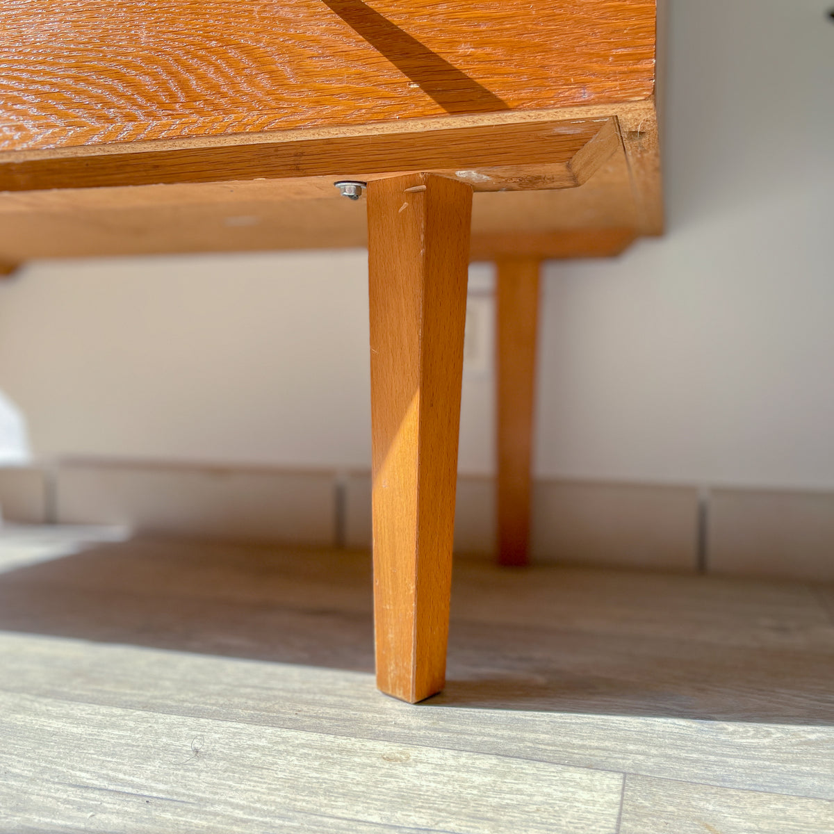 Commode scandinave vintage années 50 – Meuble en bois 3 tiroirs, mobilier nordique, rangement rétro