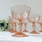 6 Coupes Vintage Verre Rose “ROSALINE” Arcoroc Luminarc – Verre Dépression Français – Vaisselle Ancienne Made in France