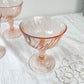 6 Coupes Vintage Verre Rose “ROSALINE” Arcoroc Luminarc 