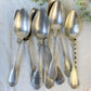 Ensemble de 8 cuillères à soupe vintage en métal argenté