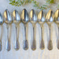 Ensemble de 8 cuillères à soupe vintage en métal argenté