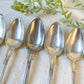 Ensemble de 8 cuillères à soupe vintage en métal argenté