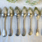 Ensemble de 8 cuillères à soupe vintage en métal argenté