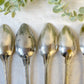 Ensemble de 8 cuillères à soupe vintage en métal argenté