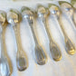 Ensemble de 8 cuillères à soupe vintage en métal argenté