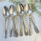 Ensemble de 8 cuillères à soupe vintage en métal argenté