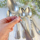 Ensemble de 8 cuillères à soupe vintage en métal argenté