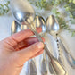 Ensemble de 8 cuillères à soupe vintage en métal argenté