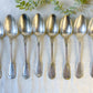 Ensemble de 8 cuillères à soupe vintage en métal argenté