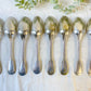 Ensemble de 8 cuillères à soupe vintage en métal argenté