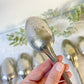 Ensemble de 8 cuillères à soupe vintage en métal argenté