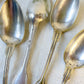 Ensemble de 8 cuillères à soupe vintage en métal argenté