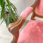 Fauteuil Louis Philippe velours rose - Fauteuil ancien XIXe - Décoration romantique vintage - Siège antique bois sculpté