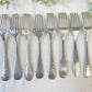 Ensemble de 8 Fourchettes Vintage Dépareillées – Charme Authentique et Rétro