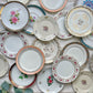 PETITE Assiette en PORCELAINE fleurie vintage à l'unité