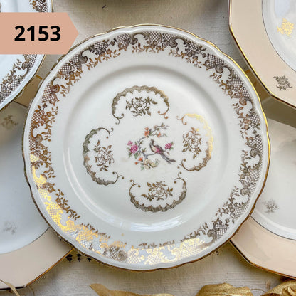 PETITE Assiette en PORCELAINE fleurie vintage à l'unité