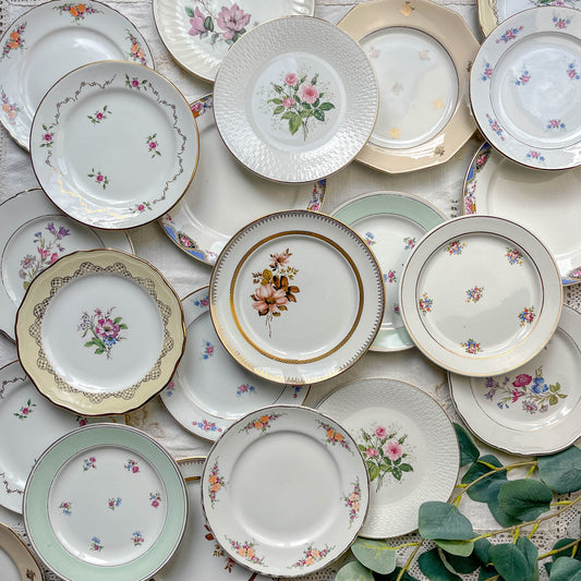 PETITE Assiette en FAÏENCE fleurie, colorée vintage à l'unité