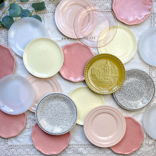 PETITE Assiette colorée vintage à l'unité