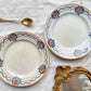 6 Petites assiettes vintage dépareillées bleues orange - L’Amandinoise - Luneville - Emile Bourgeois