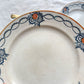 6 Petites assiettes vintage dépareillées bleues orange - L’Amandinoise - Luneville - Emile Bourgeois