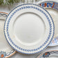 6 Petites assiettes vintage dépareillées bleues orange - L’Amandinoise - Luneville - Emile Bourgeois