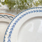 6 Petites assiettes vintage dépareillées bleues orange - L’Amandinoise - Luneville - Emile Bourgeois