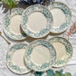 Lot de 6 Petites Assiettes Anciennes Terre de Fer "Figuig" – Longchamp XIXe 