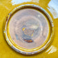 Plat en faïence ocre feuille de chêne vintage signé AEGITNA Vallauris 1950, vaisselle décorative artisanale française

