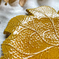 Plat vintage en faïence ocre AEGITNA Vallauris 1950/60