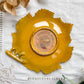 Plat vintage en faïence ocre AEGITNA Vallauris 1950/60
