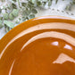 Plat Vintage en faïence couleur ambre Longchamp, France 1970