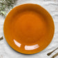 Plat Vintage en faïence couleur ambre Longchamp, France 1970