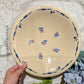 Plat creux porcelaine vintage K&g Luneville "Flore" 1950s petites fleures bleues