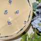 Plat creux porcelaine vintage K&g Luneville "Flore" 1950s petites fleures bleues