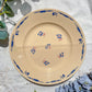 Plat porcelaine vintage K&g Luneville "Flore" 1950s petites fleures bleues