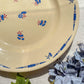 Grand Plat porcelaine vintage K&g Luneville "Flore" 1950s petites fleures bleues
