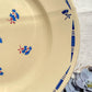 Grand Plat porcelaine vintage K&g Luneville "Flore" 1950s petites fleures bleues